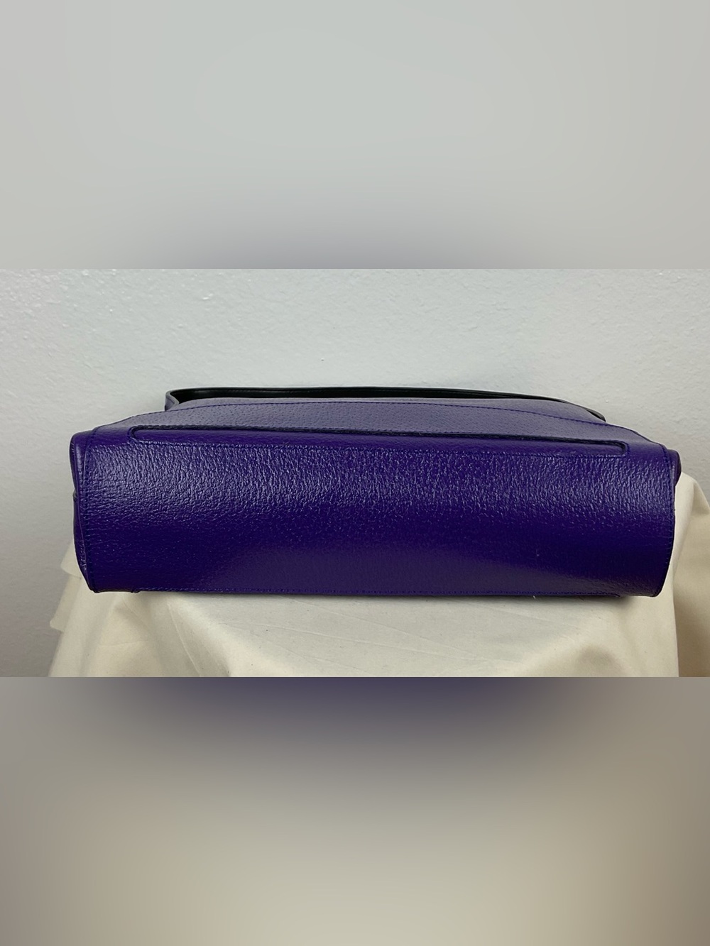 Vintage LAMARTHE PARIS Purple Pebbled Leather Shoulder Hobo Bag – EUC April 2006 - Picture 5 of 9